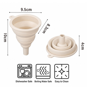 Atomico Yellow <b>Silicone</b> Funnel Set 7cm Foldable Collapsible Kitchen Pouring <b>Tool</b> - Product Image 6