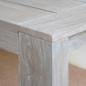 Table à manger rectangulaire moderne en teck naturel pour usage extérieur, pour la maison, le jardin, le parc, le restaurant ou la ferme - Product Image 6