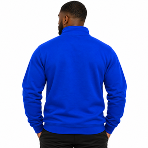 Sudadera de Forro Polar con Cierre de Cremallera de un Cuarto para Hombre, Color Azul Rey, con Escudo Bordado, Manga Larga, Estilo Casual de Fraternidad Phi Beta Sigma - Product Image 2