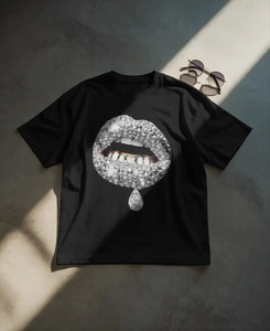 Camisetas con Pedrería de Diseño Moderno, Cómodas, Multicolores, con Etiqueta Personalizada - Product Image 1
