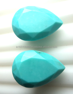 Piedras preciosas naturales Cristal teñido Turquesa Pera Cabujones Piedras caídas Precio al por mayor Piedras preciosas curativas sueltas para uso en joyería - Product Image 3