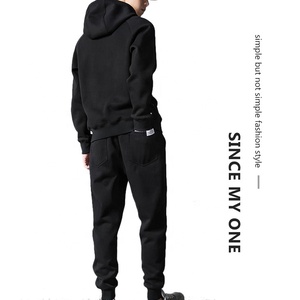 Nouvel ensemble de survêtement noir personnalisé pour homme, respirant, écologique, léger, extensible, en polyester et coton de haute qualité - Product Image 5