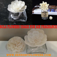 Diffuseur artisanal en bois de Sola écologique avec mèche en coton parfumée aux fleurs mélangées, logo personnalisé, Saint-Valentin
