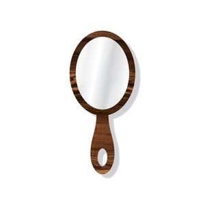 Oval <b>Hand</b> <b>Mirror</b> with Handle Portable Makeup <b>Mirror</b> for Cosmetic Shaving Bathroom Salon Barber Travel Home Vanity Decor - Product Image 1