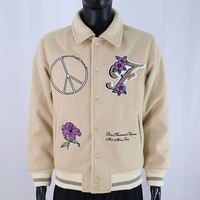 Veste universitaire de haute qualité avec manches en toile, broderie personnalisée, vestes Letterman haut de gamme, imperméables, coupe-vent, pour l'hiver