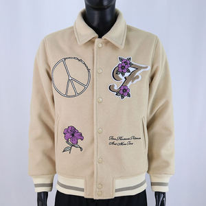 Chaqueta Universitaria de Alta Calidad con Mangas de Cuero y Bordado Personalizado, Chaquetas Letterman Personalizadas de Primera Calidad - Product Image 1
