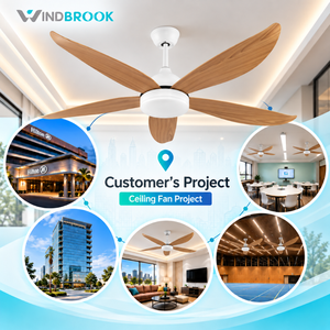 Factory Wholesale 48 Inch <b>Modern</b> Wood Grain BLDC <b>Ceiling</b> <b>Fan</b> <b>with</b> LED <b>Light</b> 5 Blades DC Motor Remote Control for Living Room Bed - Product Image 2