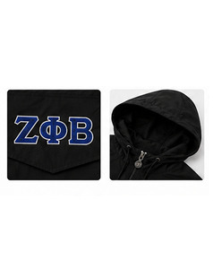เสื้อแจ็คเก็ตวินด์เบรกเกอร์ผ้าฟลีซปักลาย Zeta Phi Beta Sorority สำหรับผู้หญิง  แบบมีซิปครึ่งตัว  งานปัก ZPB Soror  ผลิตตามสั่ง  สไตล์วินเทจ  แห้งเร็ว - Product Image 5