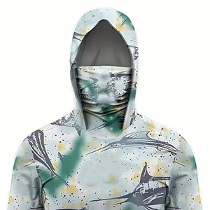 Vêtements de pêche UPF 50+ à séchage rapide, respirants, chemises de pêche à manches longues, design personnalisé, sweats à capuche de pêche par sublimation - Product Image 2