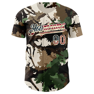 Custom Logo Printed Camo Baseball Jersey Breathable 100% Polyester Short Sleeve Unisex All Seasons Uniform - Product Image 2