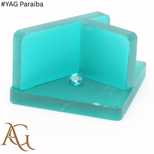 Piedra de YAG Paraíba azul, cultivada en laboratorio por AG Gems, con tratamiento térmico para cambio de color, creada en laboratorio. - Product Image 1