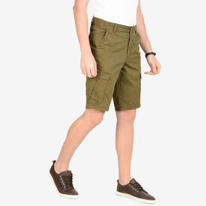 Professional Plus Size Casual Men's High Waist Canvas <b>Cargo</b> <b>Shorts</b> Breathable Quick Dry Eco-Friendly Drawstring Closure Solid - Product Image 4