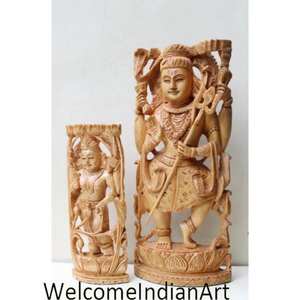 รูปปั้นพระศิวะไม้ทำด้วยมือรุ่น1 - Product Image 4