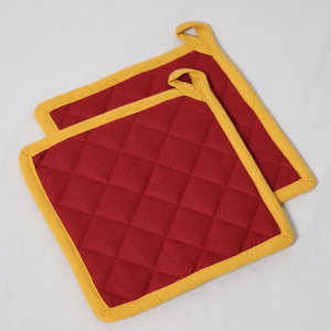Porta ollas de algodón ecológico de color sólido al por mayor en India, apto para horno y lavavajillas, diseño moderno. - Product Image 5