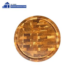 Planche à découper en bois de teck à grain transversal, ensemble de blocs, fabricant d'ustensiles de cuisine en bois sur mesure, produits tendance 2026 - Product Image 5