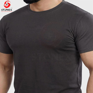 Custom Logo & Design Print High Performance <b>Men</b> Gym T Shirt 100% Cotton Knitted Lightweight <b>Stretch</b> Training Sportswear - Product Image 5
