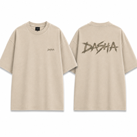 Kaos Rajut Katun 100% Digital Print Heavyweight Oversized Polos Wanita Pria Custom OEM Anti-Pilling
