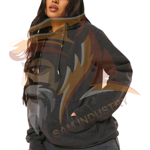 Wholesale Factory Made Women <b>Drop</b> Shoulder Oversized Hoodie 100% Cotton Material Lightweight Streetwear Style Hoodie - Product Image 4