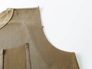 Débardeur surdimensionné personnalisé effet délavé avec poche avant, chemise streetwear premium unisexe, t-shirt sans manches décontracté, vente en gros OEM - Product Image 3