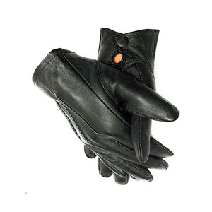 Gants tactiles en cuir véritable pour hommes, couleur noire, pour sport, conduite en plein air, moto, respirants, de haute qualité - Product Image 3