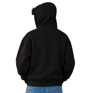 Custom <b>Men's</b> Double Balaclava Hoodie Polyester Cotton Full Zip Streetwear Jacket Casual Style With Attached <b>Face</b> Cover And Cuffs - Product Image 2
