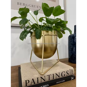 Maceta de metal martillado moderna, artículo fantástico para decoración de hogar y Jardín de Azora Industries - Product Image 4