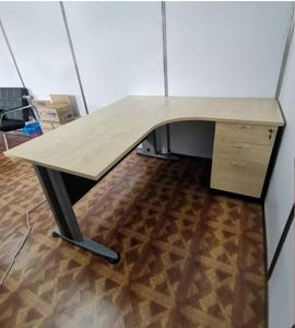 L Shape <b>Office</b> Desk Metal Legs Melamine Surface Modern Design Storage Drawer for Commercial <b>Office</b> Furniture Use AY <b>Office</b> - Product Image 3