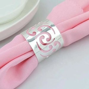 Anneaux de serviette en métal faits à la main, finition dorée, pour mariage, réunion de famille, décoration de table, porte-serviettes à vendre - Product Image 3