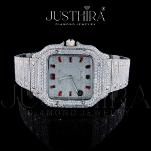 Reloj de Lujo para Hombre, Edición Limitada, Moderno, con Moissanita, Estilo Hip Hop, Mecánico, Automático, Cuadrado, con Números Romanos en Oro de Dos Tonos - Product Image 2