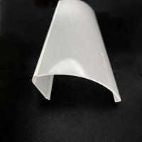 Diffuseur linéaire LED, lentille en polycarbonate PC translucide pour éclairage commercial et de bureau, taille personnalisée, fabrication OEM