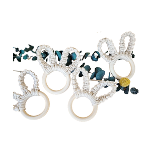 Anillos de Servilleta de Macramé con Cuentas al por Mayor, Decoración de Mesa y Accesorios de Cocina para Fiestas, También para Vajilla - Product Image 3