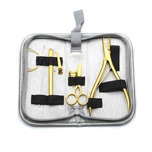 Kit Profesional de Herramientas para Extensiones de Cabello en Estuche de Cuero, Ajustable, para un Estilo Ilimitado, de Alta Calidad para Salón - Product Image 1