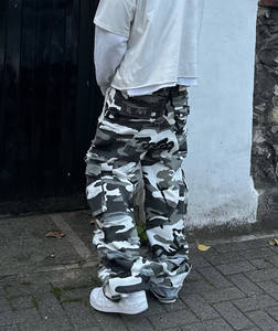 Jaffico International Men's Solid Color Ripped <b>Harem</b> Pants High Waist Distressed Street Style Eco-friendly Casual <b>Trousers</b> - Product Image 2