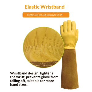 Guantes de Conducción de Cuero de Grano Superior con Pulgar Keystone, Corte Recto, Resistentes a Cortes, Guantes de Seguridad Laboral de Cuero de Búfalo - Product Image 4