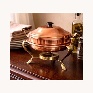 Recipiente para calentar comida tipo buffet con acabado de espejo, metal martillado, nuevo diseño elegante y personalizado, para eventos. - Product Image 4