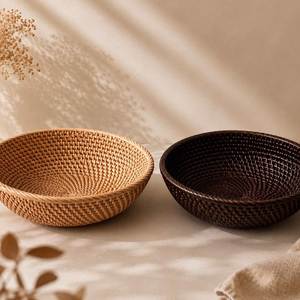 Cesta de fermentación de ratán natural artesanal para masa de pan de levadura, ideal para panaderías al por mayor - ¡Venta caliente! - Product Image 1