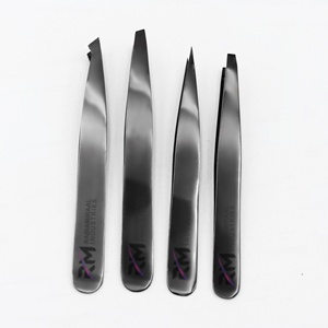 Ensemble de pinces à sourcils de haute qualité RMI, personnalisées, couleur plasma noire - Product Image 1