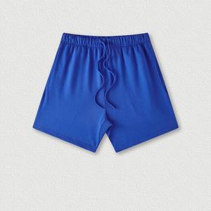 Shorts en coton tissé pour homme, écologiques, couleur corail unie, à cordon de serrage, taille mi-haute, séchage rapide, décontractés, pour la gym - Product Image 3