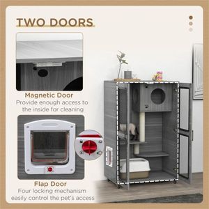 Cat Villa with Wheels Convenient Pet Cage for Your Furry Friend - Product Image 4