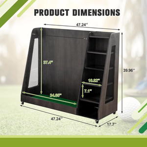 Porta Sacche da Golf in Legno Grigio per Garage e Scaffali - Product Image 2
