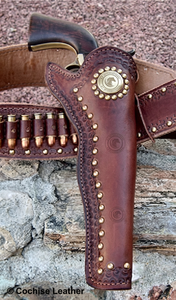 Cinturón de cuero ajustable con ranuras para correas y doble bolsa de almacenamiento para equipo utilitario de equitación western y actividades al aire libre. - Product Image 5