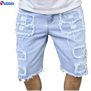 BOBBIN INDUSTRIES Salopette en jean cargo pour homme, coupe droite, délavée, patchwork, effet usé, respirante, écologique, taille haute - Product Image 3