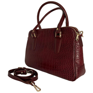 Bolso cruzado de cuero genuino para mujer, con cierre de cremallera duradero, correa cómoda, informal, para oficina, compras, AZORES - Product Image 4