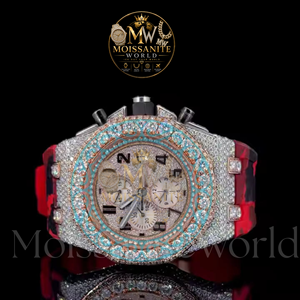 Reloj de diamantes Moissanite con incrustaciones de circonitas, estilo hip hop, de lujo, para hombre, disponible al mejor precio del mercado. - Product Image 5