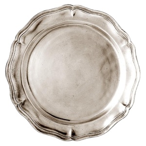 Assiette de présentation décorative en laiton, résistante à la rouille, compatible lave-vaisselle, 25 cm, taille personnalisée, assiette et plat argentés, fournitures pour hôtels et événements - Product Image 1