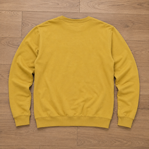 Men's Solid Yellow Crewneck Knitted Long Sleeve Pullover Sweater Autumn Wear Wholesale And Anti-Wrinkled - Product Image 3