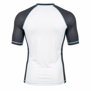 Haut de sport homme à manches longues Free Fight Industry, blanc, noir, bleu, séchage rapide, UPF50+, écologique, pour entraînement MMA BJJ - Product Image 2
