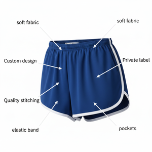 High Quality shorts Breathable Quick Dry Eco Friendly short 100% Cotton Athletic Gym Workout Shorts Mid waist Hot Shorts - Product Image 6
