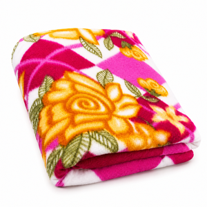 Couverture en polaire florale multicolore de luxe OS, literie d'hiver douce et de qualité supérieure, origine Haryana - Product Image 1