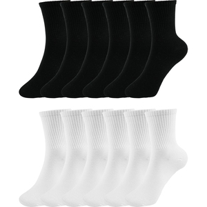 Chaussettes courtes unies en coton tricoté respirantes pour usage quotidien décontracté, unisexe adulte, printemps, blanc, gris, noir - Product Image 5